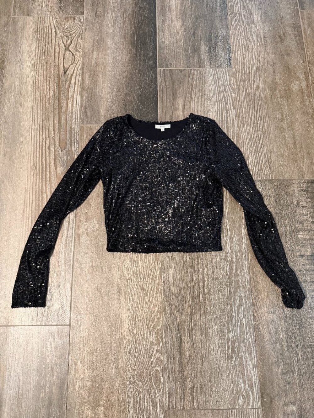 Z Supply Black Sequin Top Size S